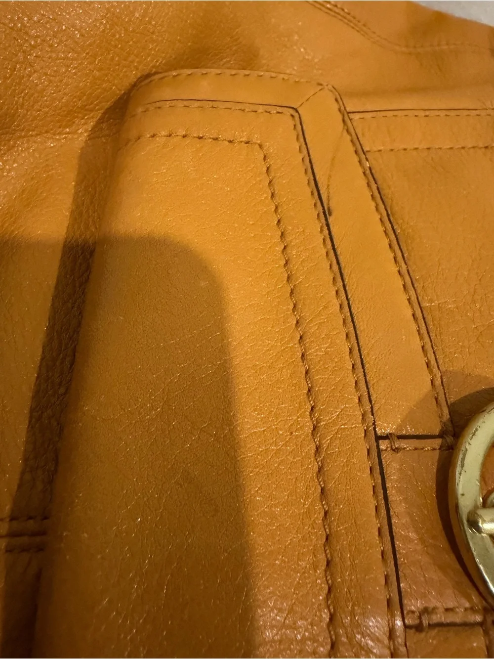 Coach Penelope Buckle Leather Hobo Shoulder Bag in Mustard
